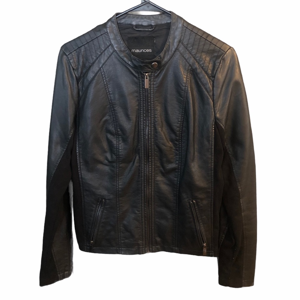 Maurices black jacket with stretch sides
